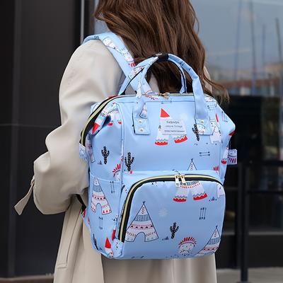 Large Capacity Womens Backpack Tote Diaper Bag - Water-Resistant Oxford Fabric with Insulated Layer,