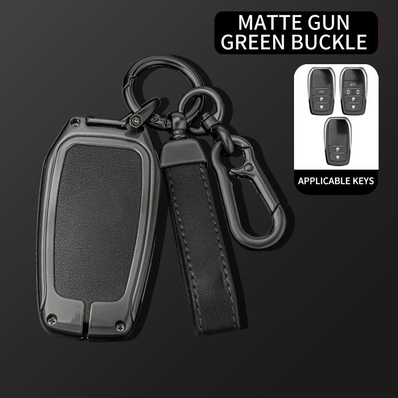 Alloy Auto Key Fob Cover Case Fit For Toyota Rav4 Yaris Cross Corolla Land Cruiser 200 Crown Camry Protector Key Fob Housing Auto Accessories