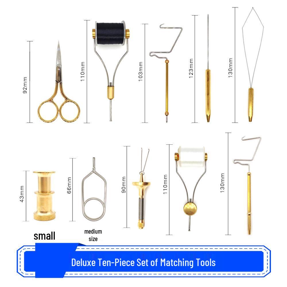 Egret Fly BLF-A 360° Rotatable Fly Tying Vise with Knotter, Line Winder, Dubbing Tool, and Hook Tying Pliers