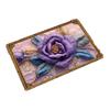 Floor Mat Non-Slip Rubber Backing Absorbent Quick-Drying Bath Rug Retro Style 3D Flower Pattern Kitchen Shower
