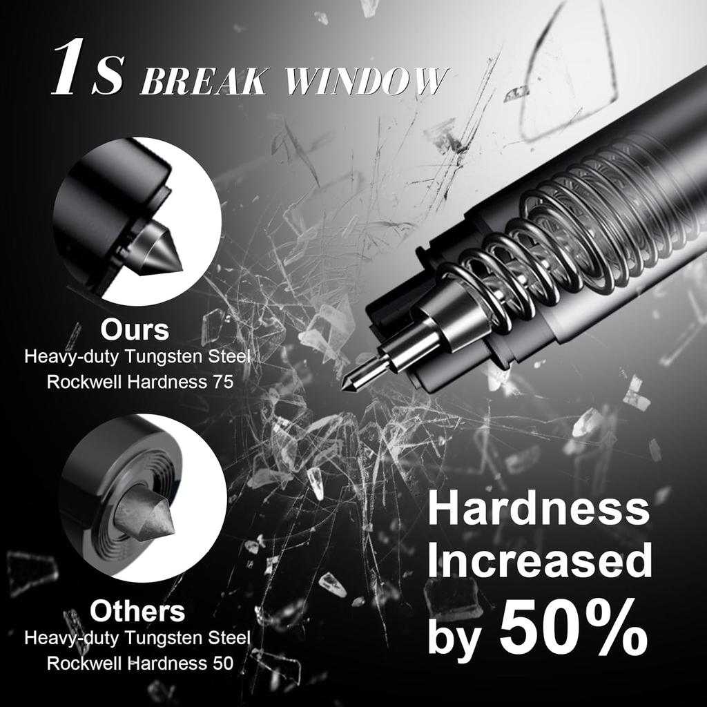 1Pc Dual-use Car Safety Escape Hammer with Underwater Window Breaker and Scissors for Quick Escape