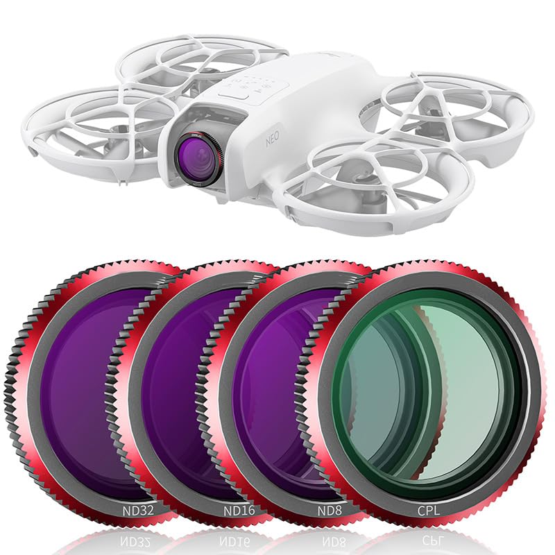 

DJI NEO Exclusive Filter Set Aluminum Frame HD Optical Glass Waterproof and Stain Resistant Storage Box Included Multi-coated - (ND8+ND16+ND32+CPL)