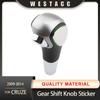 2Pcs Stainless Steel Car Gear Head Shift Knob Trim Sticker for Chevrolet Cruze 2009 2010 2011 2012 2013 2014 2015 AT