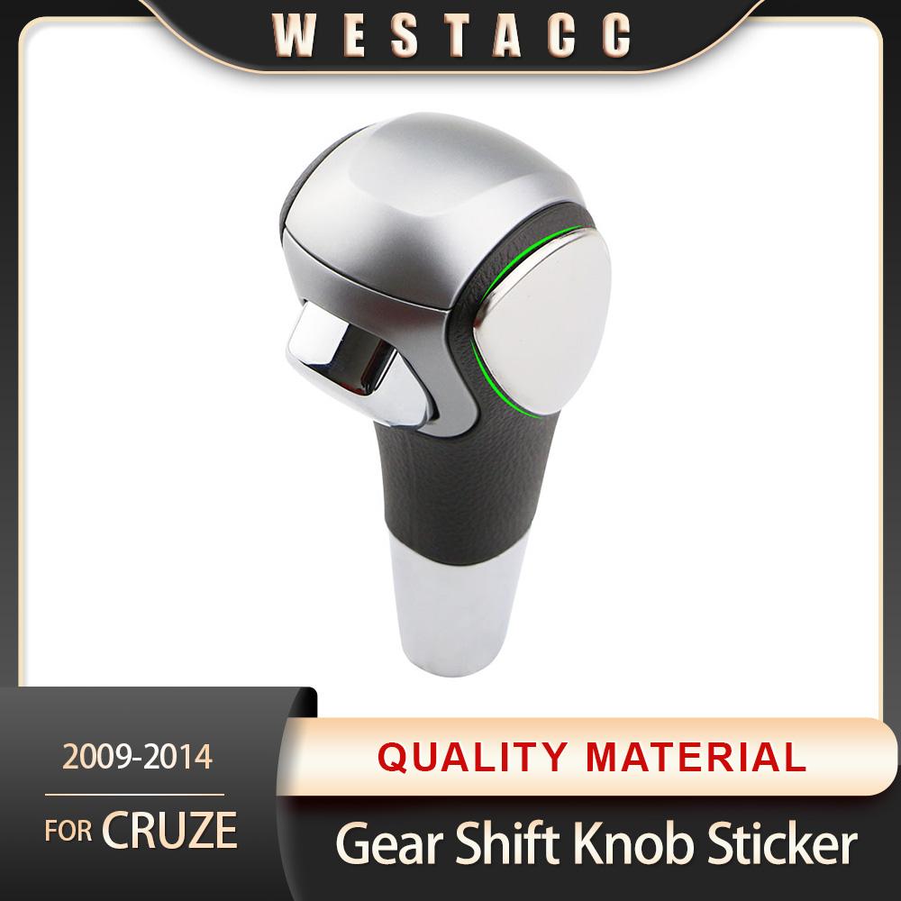 2Pcs Stainless Steel Car Gear Head Shift Knob Trim Sticker for Chevrolet Cruze 2009 2010 2011 2012 2013 2014 2015 AT