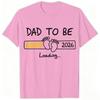 2026 Dad To Be Loading TShirt Cute Baby Feet Progress Bar Print New Father Announceunisext Summer Loose Cotton Short Sleeve Tee