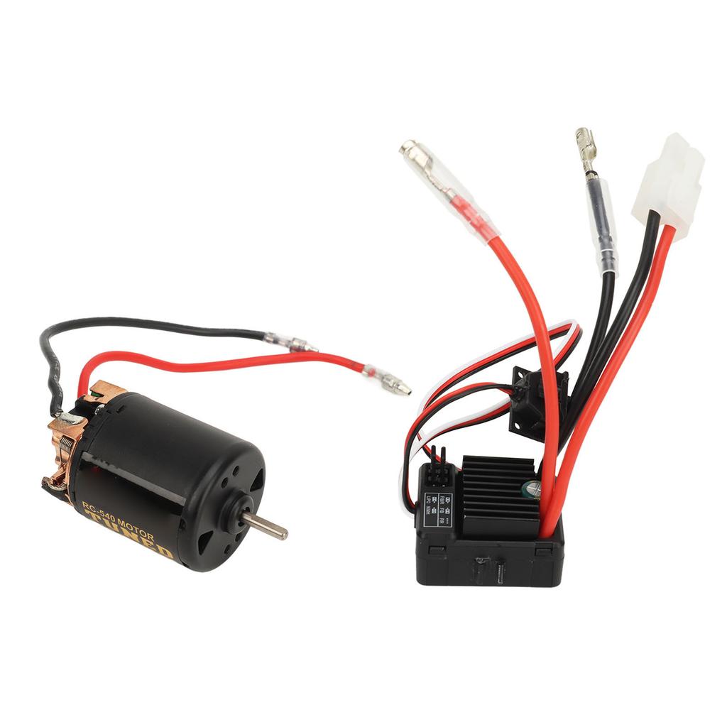 RC Motor ESC Combo Brushed 540 Motor High Torque 60A Speed Controller Low Noise Powerful RC Car Accessory for 1 14 1 10