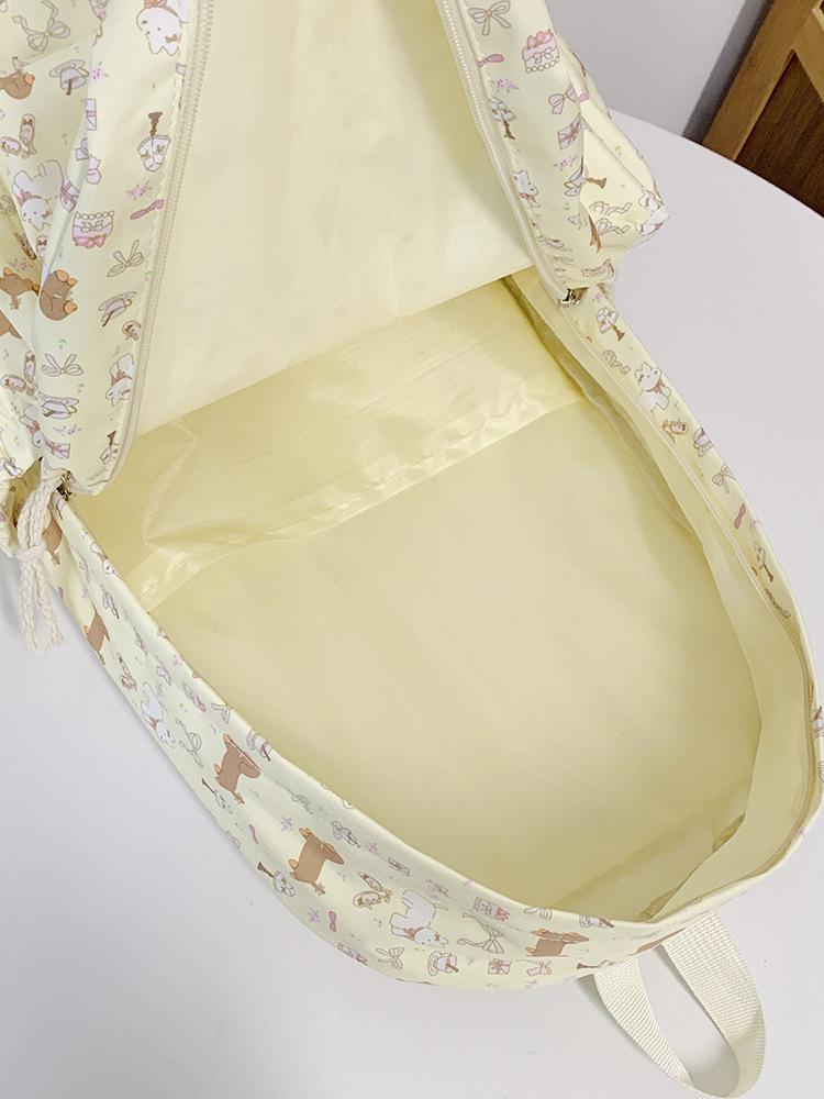 Versatile Floral Dachshund Backpack for Girls, Middle & College Students