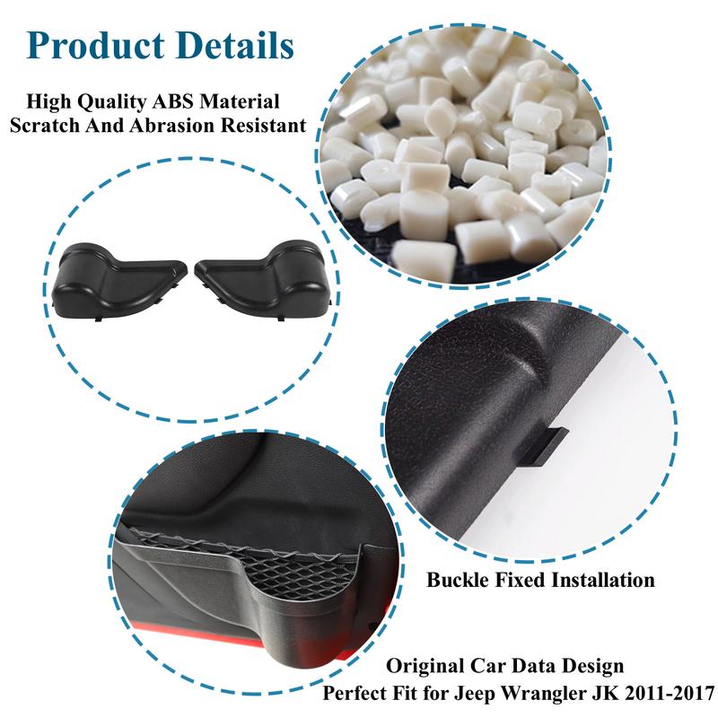 Car Front Door Storage Box Organizer Net Holder Pockets Tray for Jeep Wrangler JK 2011-2017 Stowing Tidying Interior Accessories