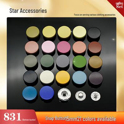 831 No-Sew Snap Fasteners: Four-Part Male-Female Card Buckles for Clothes and Jacket Decoration