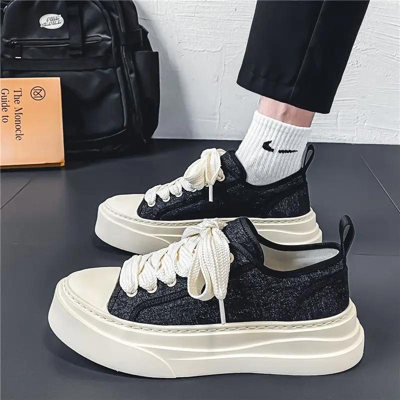 Sneakers Fashion 2024 Men's Casual Shoes Flat Male Shoe Leisure Hiking Designer Luxury Korean Style Offer Footwear Trends Trend