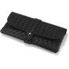 Black Leather Eyeglass Case, PVC Snap Button Soft Case with Logo Printing Option for Sunglasses.