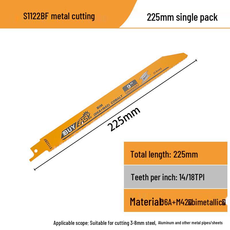 Bi-metal Cobalt Reciprocating Saw Blade: Stainless Steel & Metal Cutting for Wood, PVC, and Cable