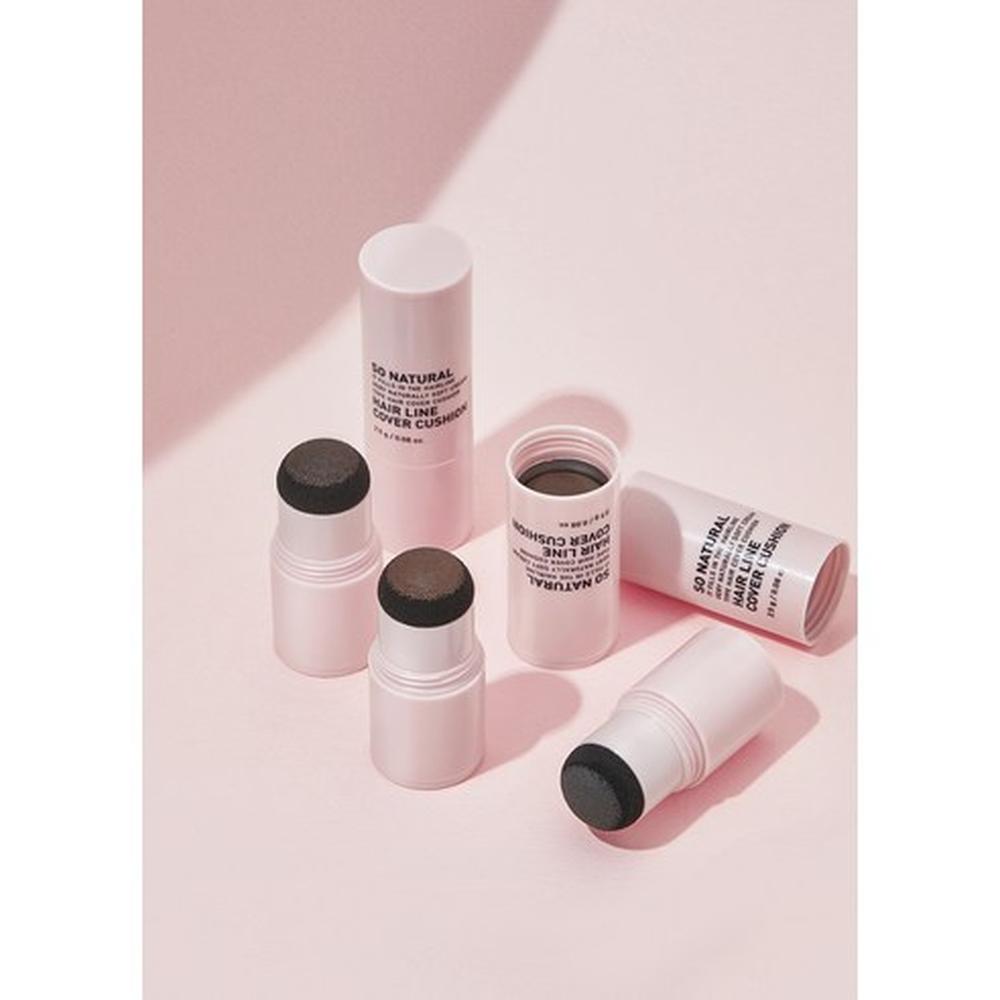 So Natural Hair Line Cover Cushion Natural Black 2.5g, Korean