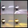Motorcycle LED Fog Lights Waterproof LED Spotlight Helmet Shape Double Color Flash Motorcycle Work Light For Road Touring