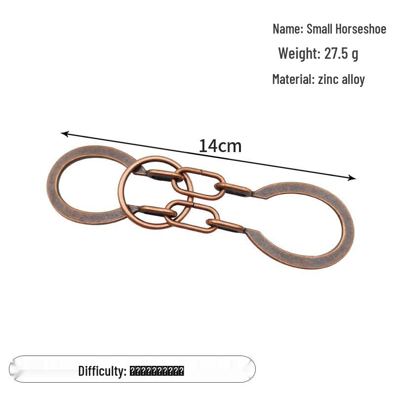 Zinc Alloy Kongming Puzzle Lock: Disentanglement Ring Educational Toy