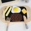 Children's Simulation Fried Steak Toys, Wooden Simulation Kitchen, Steak, Role-playing, Early Education Educational Toys