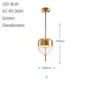 Nordic Modern Brass Glass Pendant Lamp LED Living Room Bedroom Restaurant Bar Cafe Interior Decoration Hanging Lamp