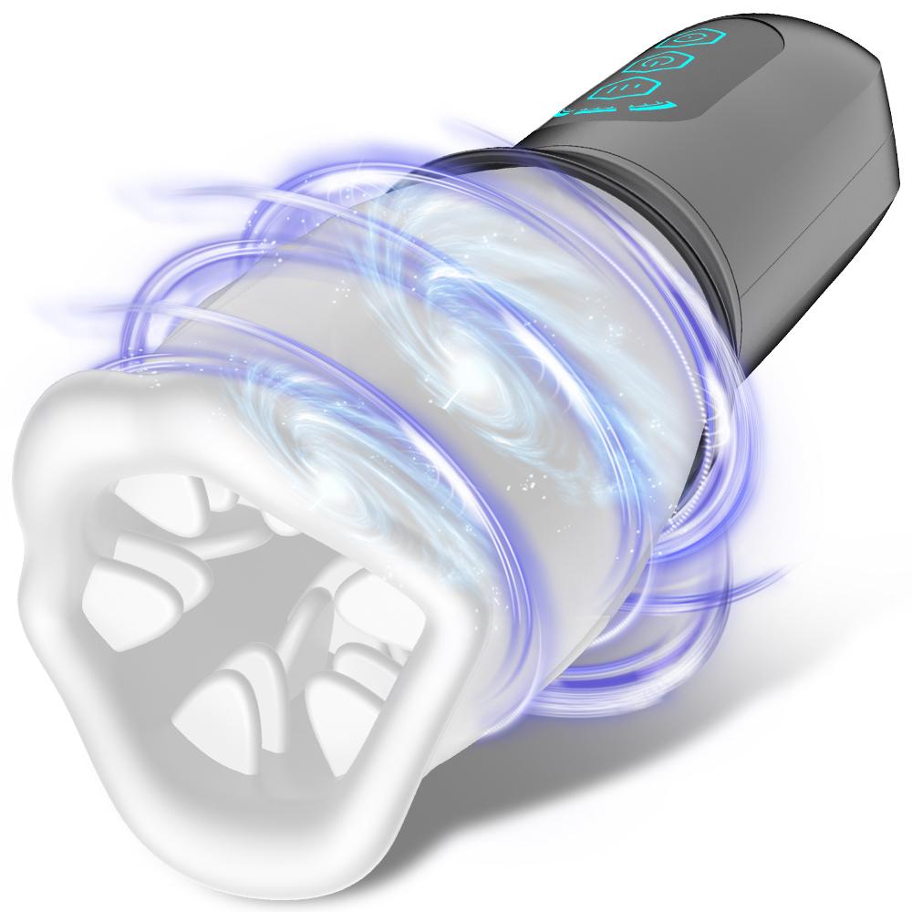 Rotating Vibrating Masturbator for Man Penis Glans Training Massager Male Masturbation Vibrators Erotic Orgasm Sex Toys for Men