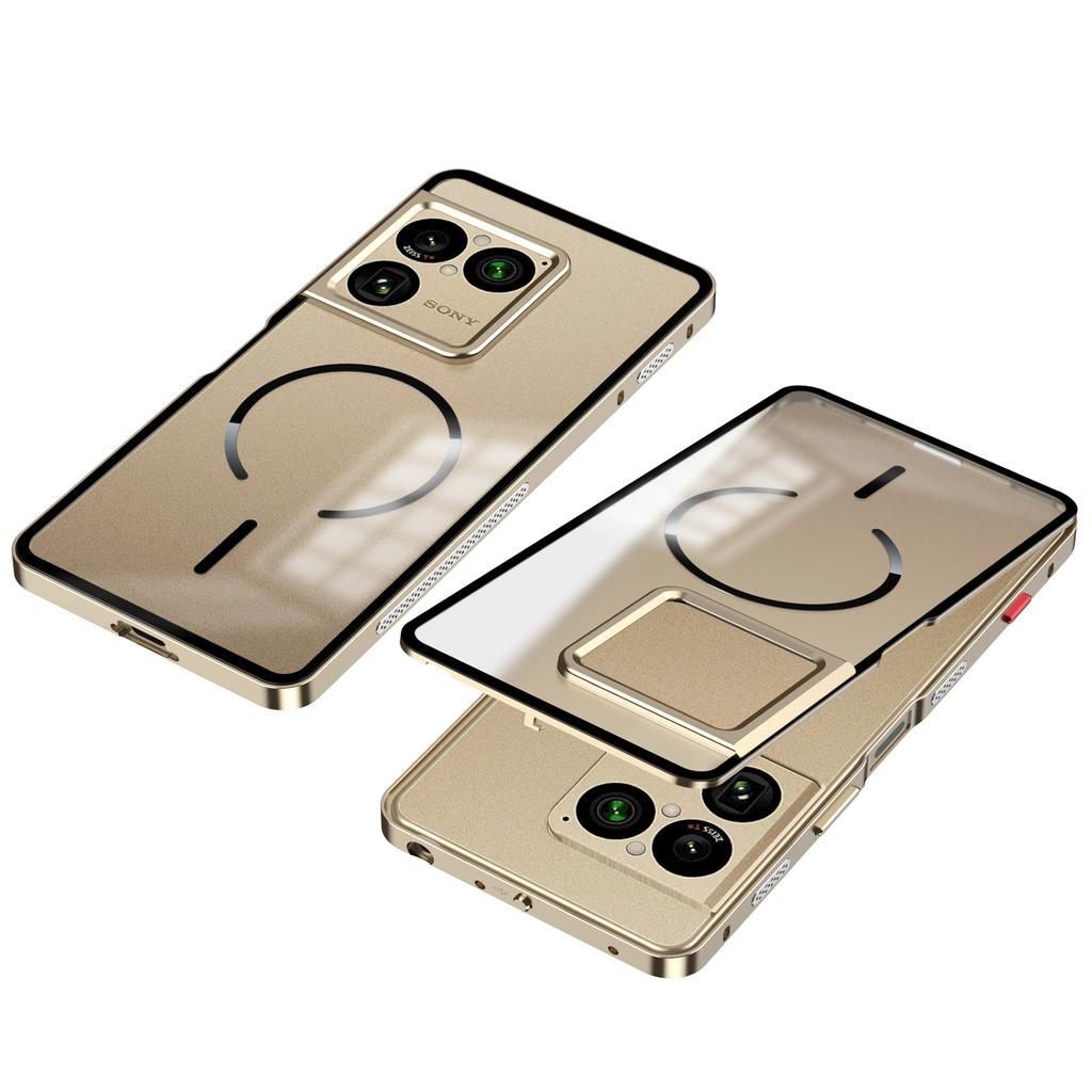 Case For Sony Xperia 1 VIII Aluminium Alloy Metal Frame Bumper Frosted Acrylic Magsafe Wireless Charging Cover