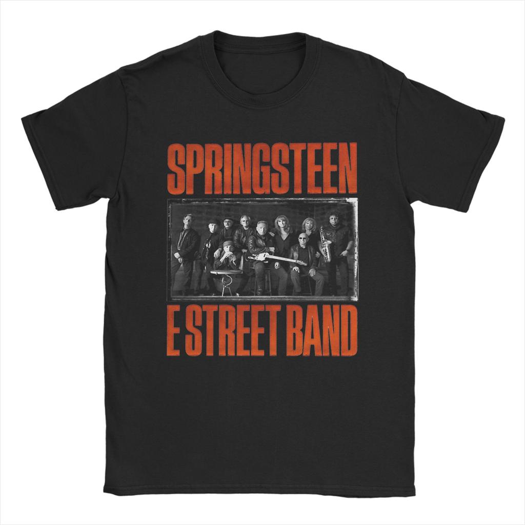 Bruces Springsteens  The E Street Band Tour T Shirts Pure Cotton Vintage T-Shirts Crewneck Tee Shirt Short Sleeve Tops Plus Size