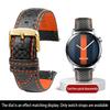 Calfskin strap Bracelet Carbonfiber Grain Watchband 18mm 20mm Red Orange Stitching Watch Band 21mm 22mm 23mm 24mm Watch Strap