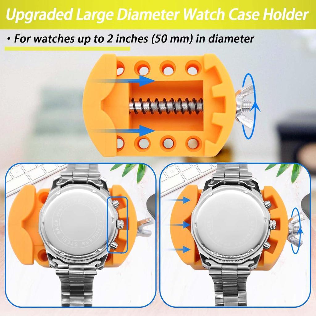 39-Piece Watch Repair Tool Kit: Press, Replace Battery, Remove & Install Watch Bands
