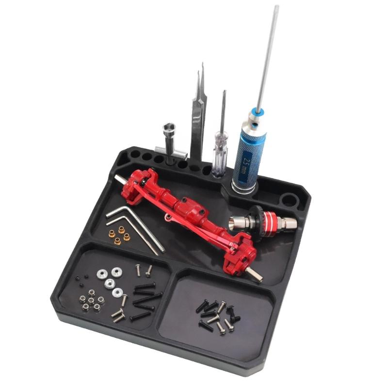 Heat Resistant Plastic Organizers Tray Feature Integrated Magnetic Plate and Multiple Dividers for Neat Parts Storage