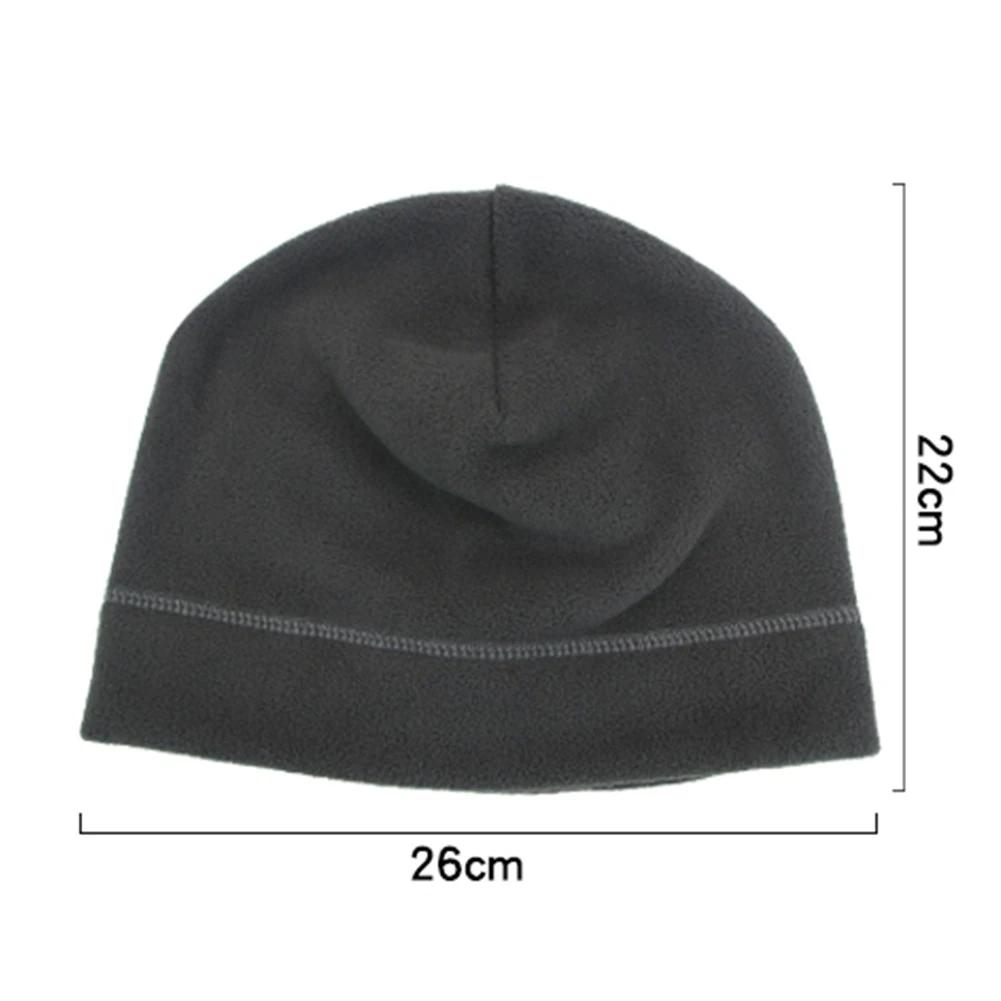 Fashion Winter Warm Beanies Hats Windproof Polar Fleece Warm Caps Thermal Unisex Skullies Hat for Outdoor Running Cycling Skiing