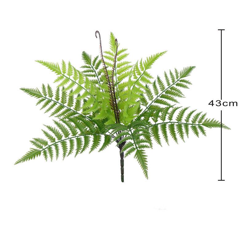 Faux Greenery Wall Panel Featuring 9head Iron Tree And Ferns For Home Indoor Decor