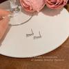 Flash diamond water drop pearl stud earrings women's small temperament Internet celebrity earrings New earrings