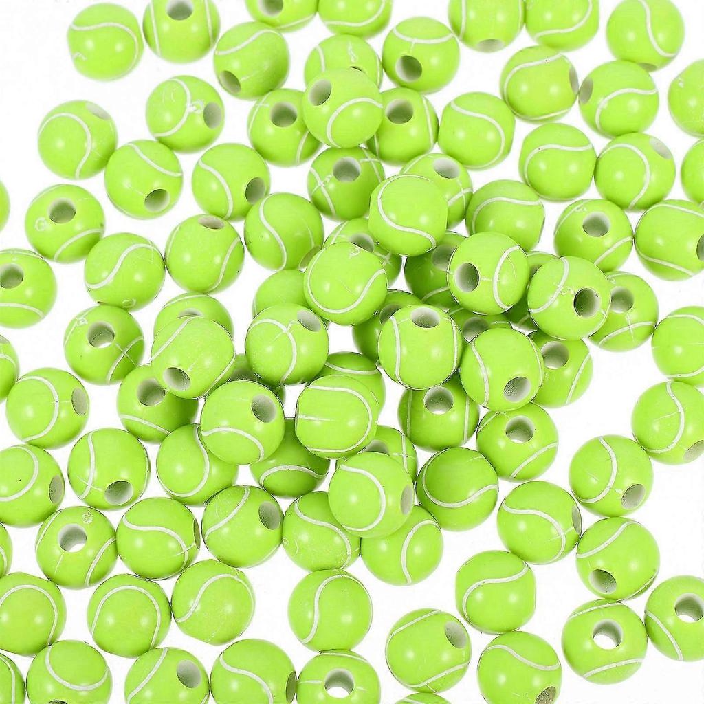 Creative DIY Acrylic Tennis Ball Beads for Bracelet Making 100Pcs Pack