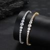 Gradual Change Size Zircon Tennis Necklace, New Ins Trend Personality Chain Hip Hop European and American Style Couple Men's and Women's Necklace