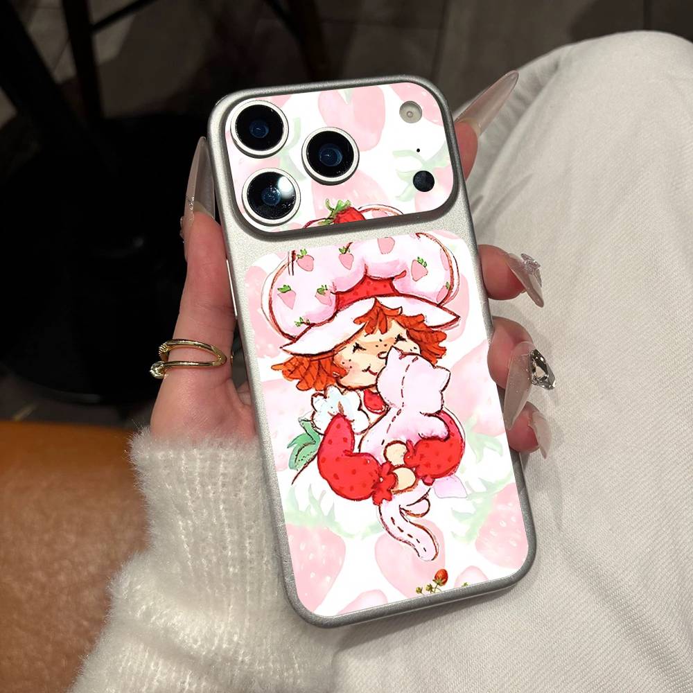 Cartoon Girl S-Strawberry S-Shortcake For IPhone 17 Pro 17 Pro Max Rear Skin Wrap Decal Protective Sticker