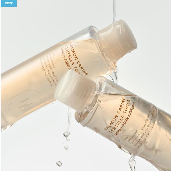 

HEVEBLUE Salmon Caring Centella Toner Увлажняющий Успокаивающий Уход, 200 мл, 1 шт.