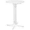 Table, Round, High, Foldable Bar Table, Diameter 80 Cm, Height 110 Cm, White