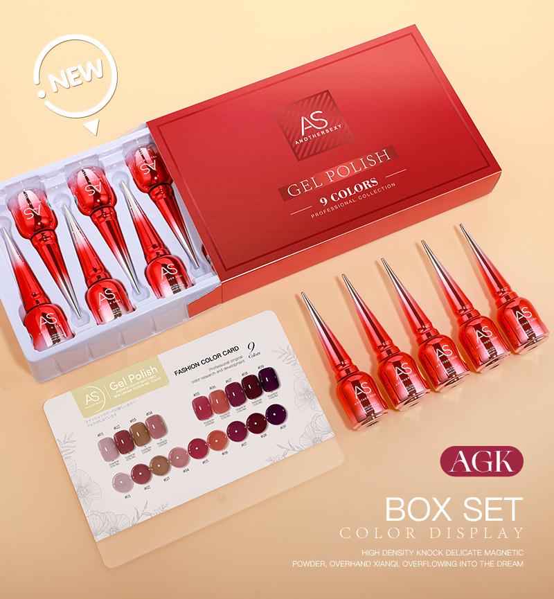 Red Dried Rose Gel Nail Polish Set 2025 - Salon Exclusive