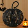 Woven Pumpkins Pendant Artificial Rattan Chandelier Halloween Decoration Ceiling Ornament For Dining Room Bedroom