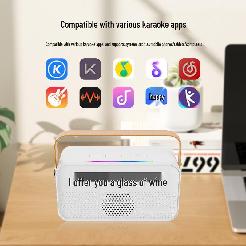 Karaoke Y8 Portable Wireless Bluetooth Speaker with Mic & Lyrics Display for Kids