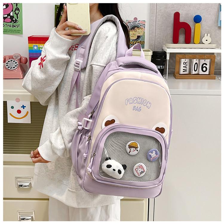 Fresh Sweet Backpack For School With Fabric And Spacious Design