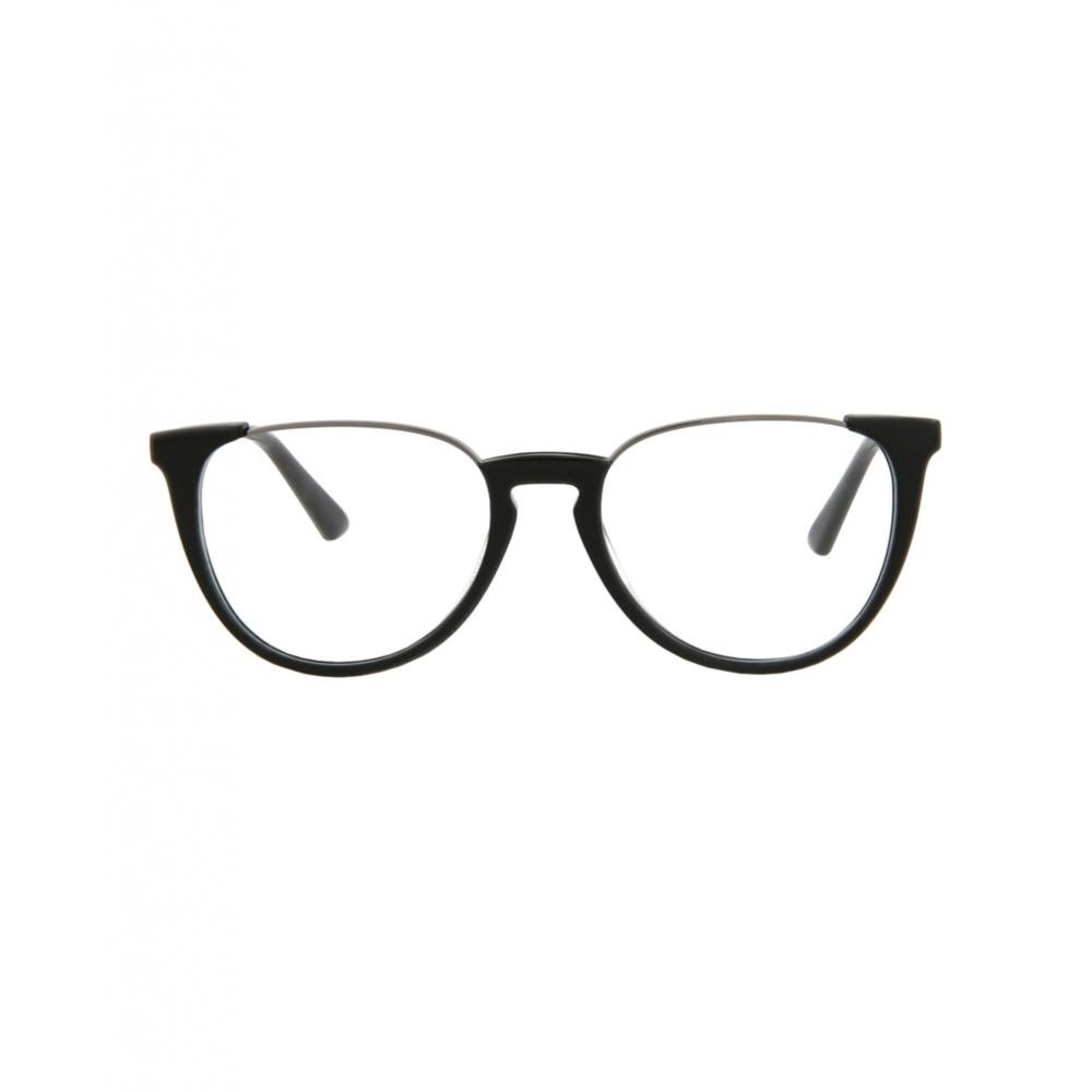 

McQ Alexander McQueen Round Frame Metal Optical Frames black ruthenium transparent