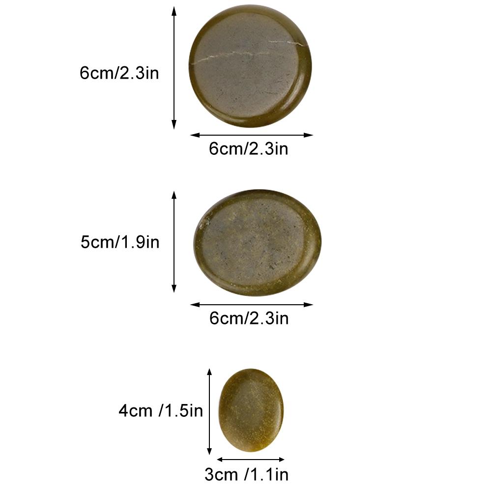 16pcs/set Hot Spa Massage Stone Set Heated Green Jade Body Massage Rock Kit