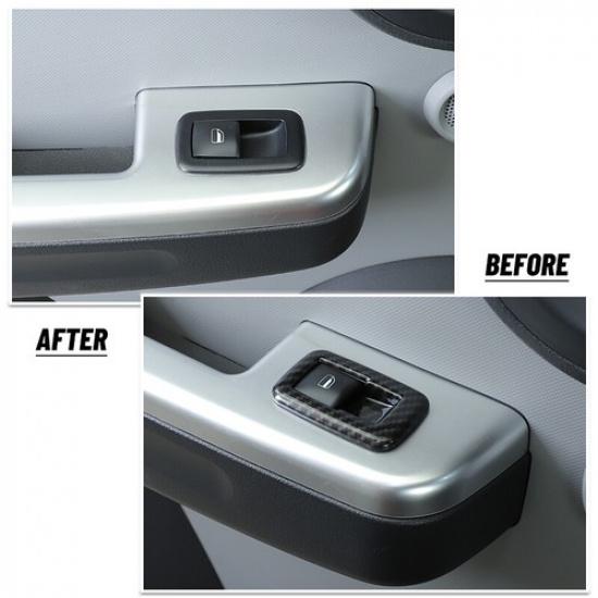 Carbon Fiber Window Lift Switch Frame Trim for Dodge Nitro/Jeep Liberty 2007-12