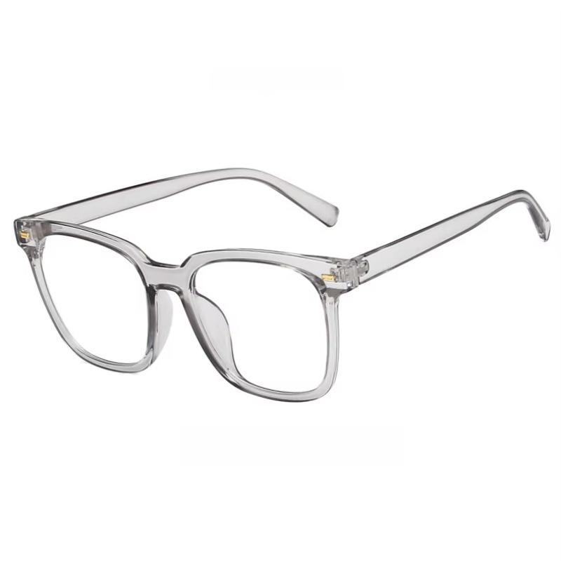 Large Frame Glasses Anti-blue Transparent Lenses Retro Classic Casual Women's Sunglasses Suitable for Daily Reading