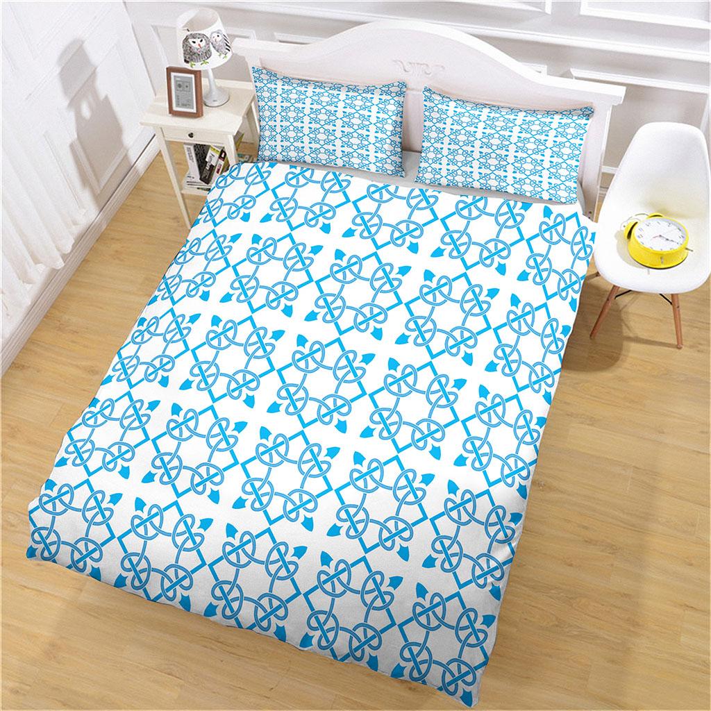 3D Kunst Geometrisches Gitter Bettwäschesets 3D-gedrucktes Bettbezug-Set Steppdecke Bettbezug Kissenbezug Bettset Full Queen King Size