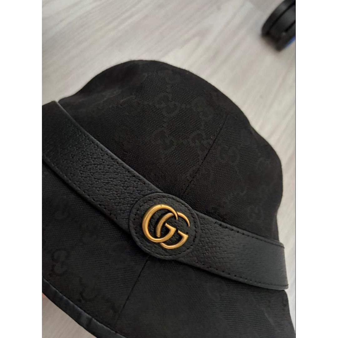 Used GUCCI GG canvas bucket hat black L size