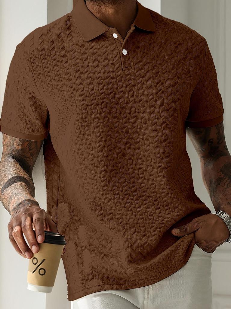 2025 Sommer Herren Uni Poloshirt - Kurzarm, Business-Stil, Chemiefaserstoff
