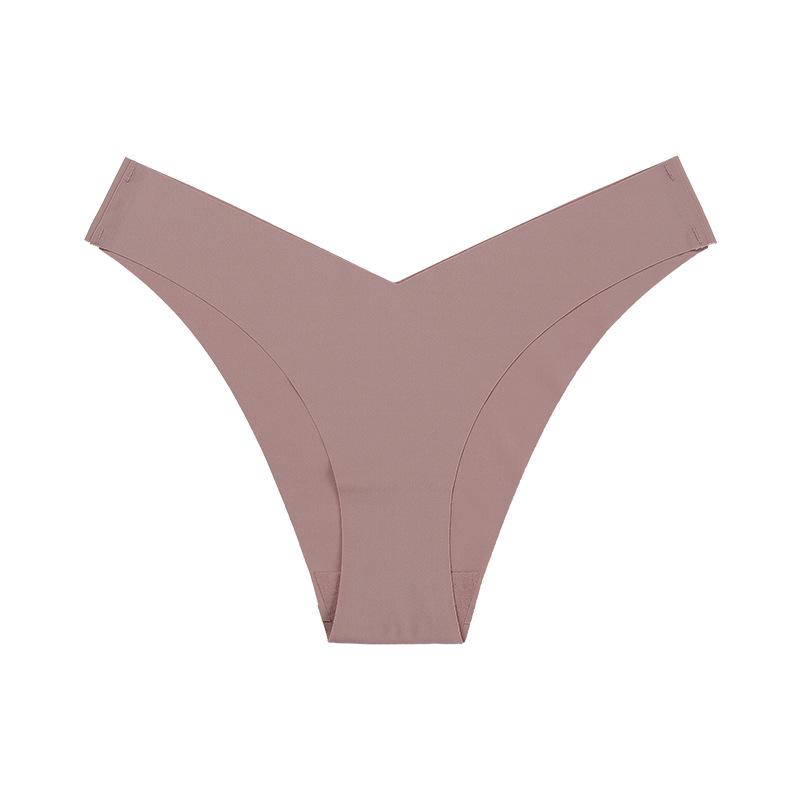 Plus Size Ice Silk Seamless Maternity V-Neck Low Waist One-Piece Sport Breathable Brazilian Panties