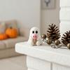 Decorative Figurine for Bookshelf Ice Cream Ghost Resin Figurine, Cute Spooky Desk Decor Miniature Statue Home, Soft Summer Halloween Ornament,