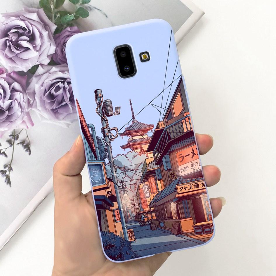 For Samsung Galaxy J4 J6 Plus 2018 Case Popular Flower Soft Silicone Phone Back Cover For Samsung J6Plus J4Plus J610F J415F Capa