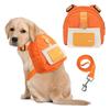 Cute Adjustable Pet Backpack with Harness Leashes Outdoor Travel Portable Dog Training Treat Pouch Pet Puppy Snack Storage Bags